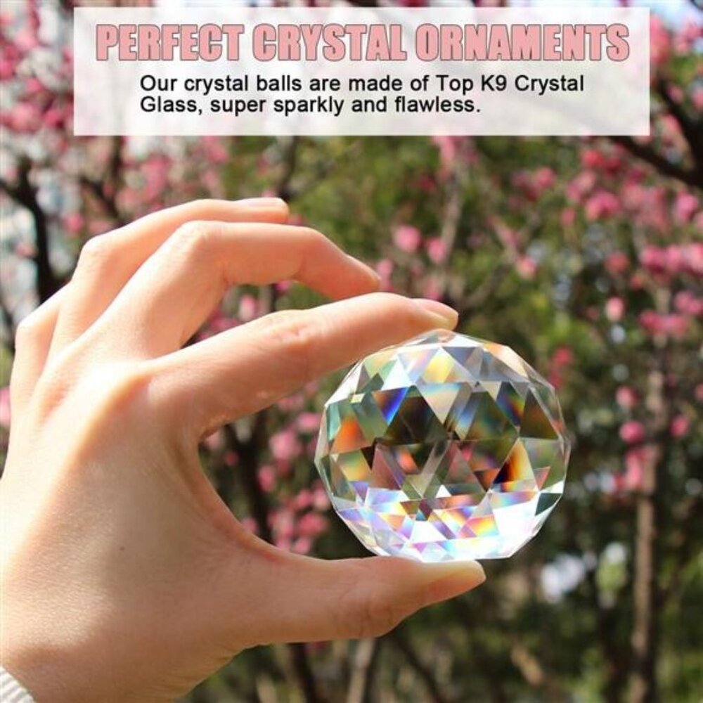 60mm Clear Crystal Ball Prism Window Rainbow Maker Window Prisms Suncatcher